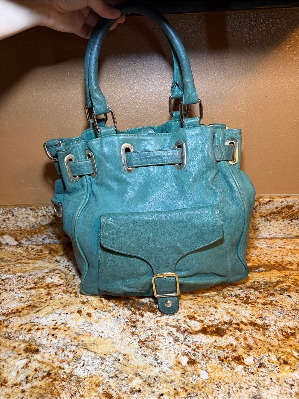 Rebecca Minkoff Market tote bag teal green